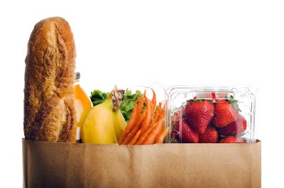 Grocery Bag with Carb Foods